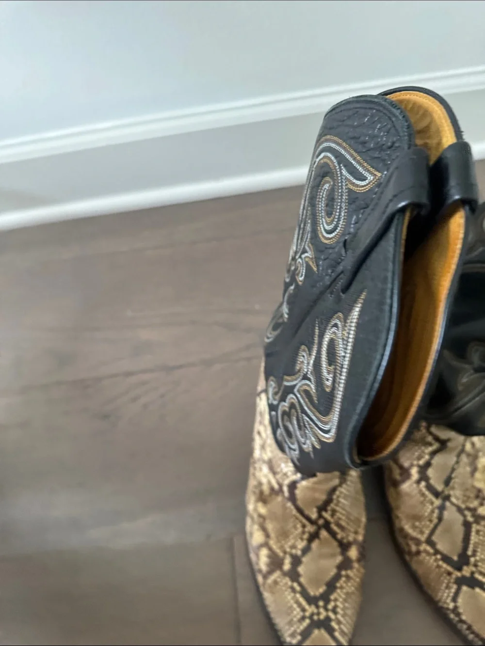 Nocona USA Made Genuine Python Snakeskin Cowboy Boots Men's 11D Exotic Western - Picture 11 of 11